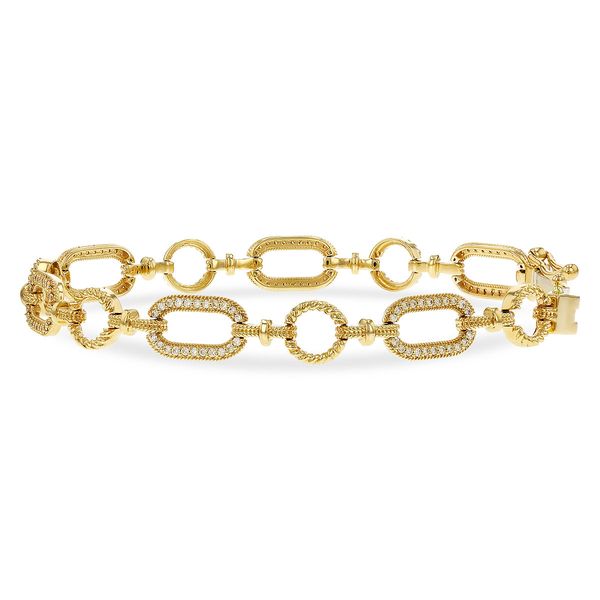 Diamond Link Bracelet in 14k Yellow Gold Clark's Diamond Jewelers Coeur d'Alene, ID