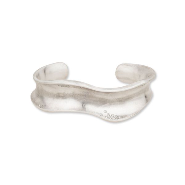 Diamond Satin Wave Open Cuff Clark's Diamond Jewelers Coeur d'Alene, ID