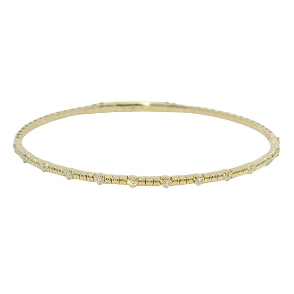 Diamond Flex Bangle in 14k Yellow Gold Clark's Diamond Jewelers Coeur d'Alene, ID
