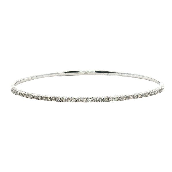 Diamond Flex Bangle in 14k White Gold Clark's Diamond Jewelers Coeur d'Alene, ID