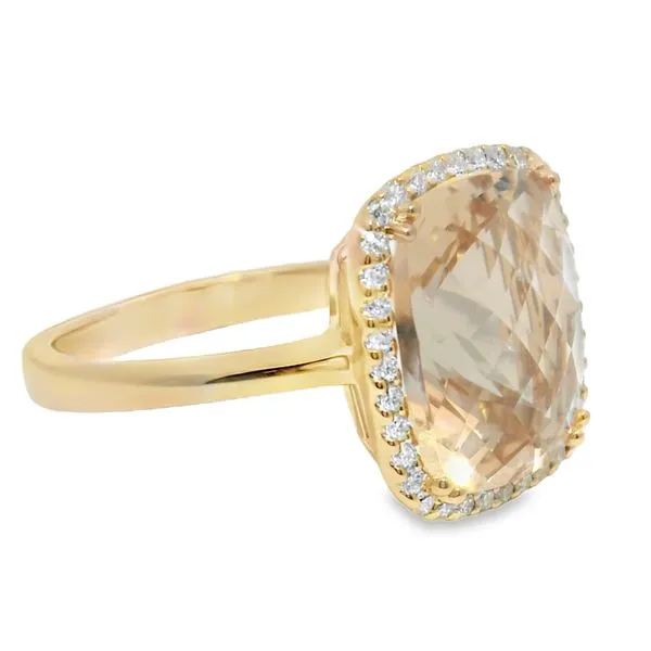 Morganite Ring Image 3 Clark's Diamond Jewelers Coeur d'Alene, ID