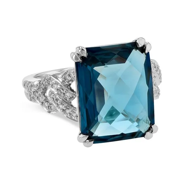 9.40ct London Blue Topaz Ring in 14k White Gold Clark's Diamond Jewelers Coeur d'Alene, ID