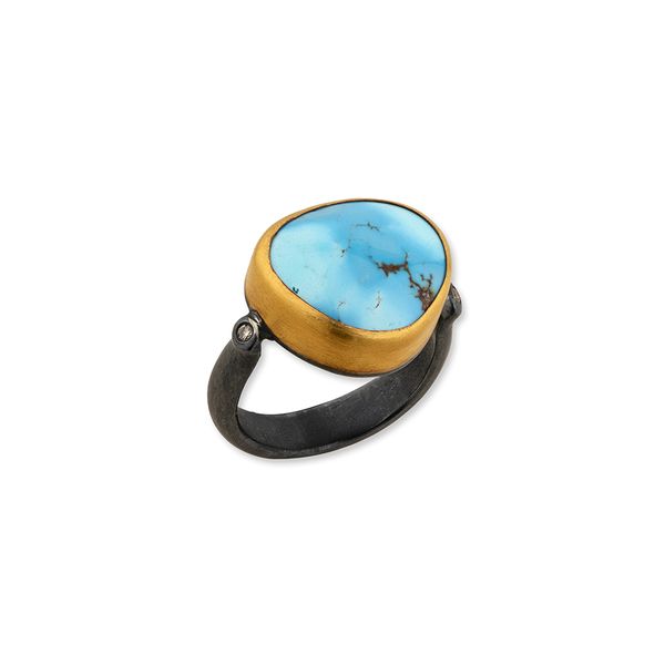 7.41ct Golden Hill Turquoise Ring Clark's Diamond Jewelers Coeur d'Alene, ID