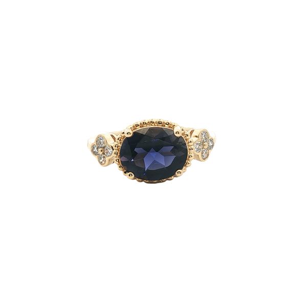 2.00ct Oval Iolite Ring in 14k Yellow Gold Clark's Diamond Jewelers Coeur d'Alene, ID