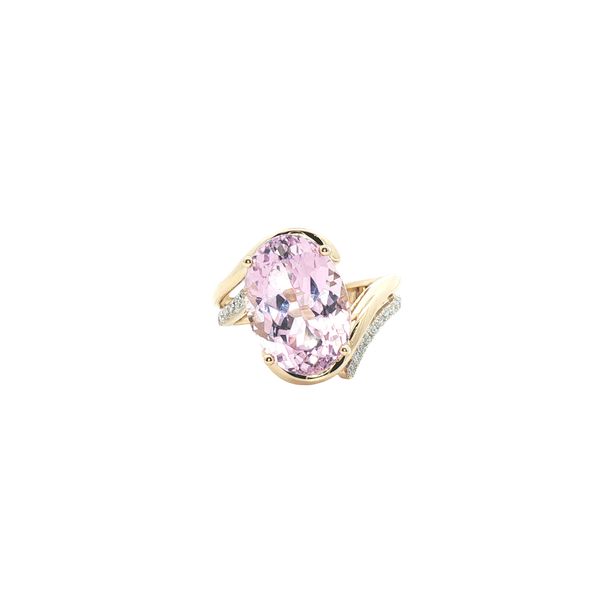 Kunzite Bypass Ring in 14k Yellow Gold Clark's Diamond Jewelers Coeur d'Alene, ID