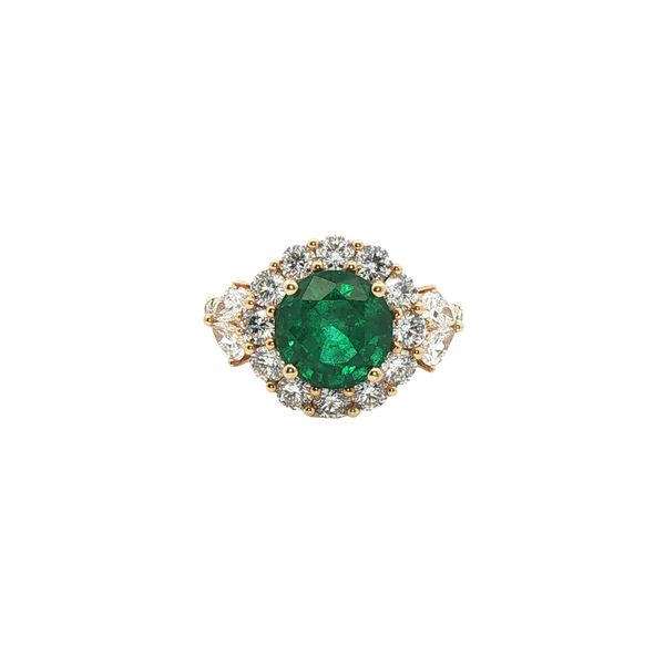 GIA Certified Emerald Halo Ring Clark's Diamond Jewelers Coeur d'Alene, ID