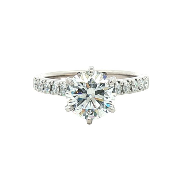 2.07ct Round Lab-Grown Diamond Six-Prong Platinum Ring Clark's Diamond Jewelers Coeur d'Alene, ID