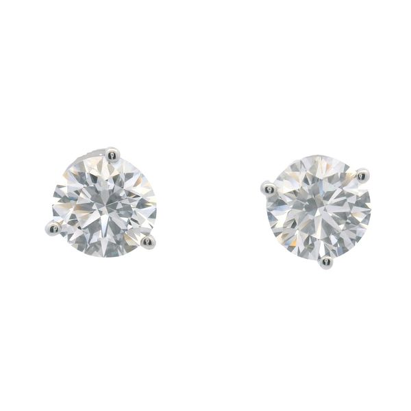4.10cttw Lab-Grown Diamond 3-Prong Stud Earrings in 14k White Gold Clark's Diamond Jewelers Coeur d'Alene, ID