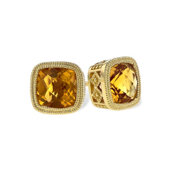 1.70cttw Citrine Stud Earrings in 14k Yellow Gold Clark's Diamond Jewelers Coeur d'Alene, ID