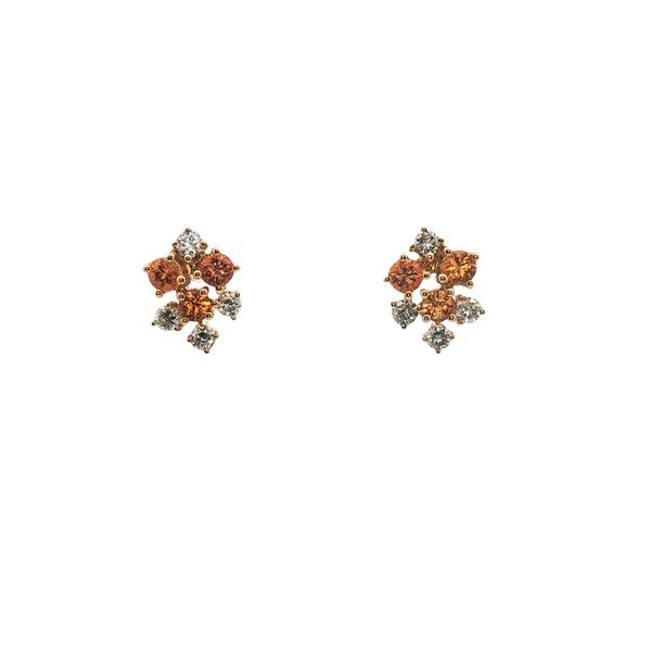 Yellow Sapphire Cluster and Diamond Earrings in 14k Yellow Gold Clark's Diamond Jewelers Coeur d'Alene, ID