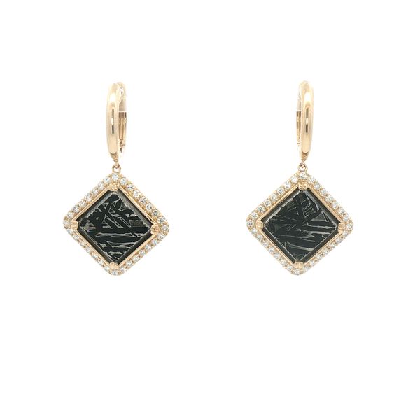 Meteorite Halo Dangle Earrings Clark's Diamond Jewelers Coeur d'Alene, ID