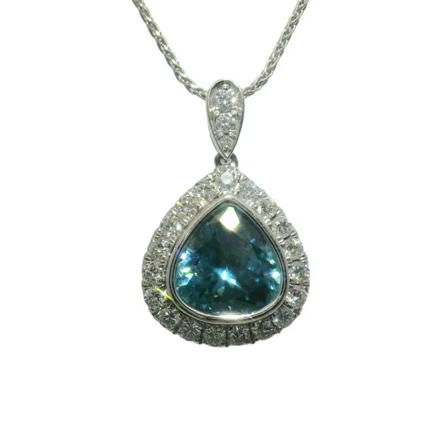 Blue Zircon Pendant Clark's Diamond Jewelers Coeur d'Alene, ID