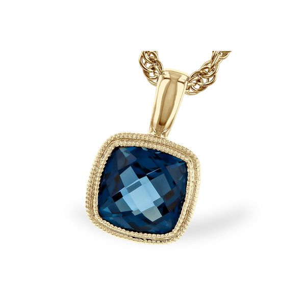 1.10ct London Blue Topaz Pendant in 14k Yellow Gold Clark's Diamond Jewelers Coeur d'Alene, ID