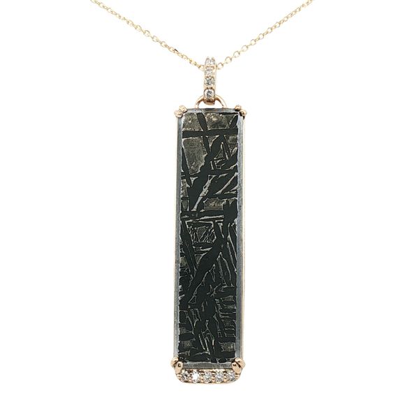 Aletai Meteorite & Diamond Pendant in 14k Yellow Gold Clark's Diamond Jewelers Coeur d'Alene, ID