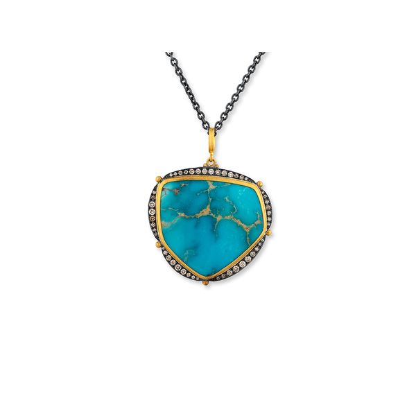 48.58ct Kingman Turquoise Reversible Pendant Clark's Diamond Jewelers Coeur d'Alene, ID