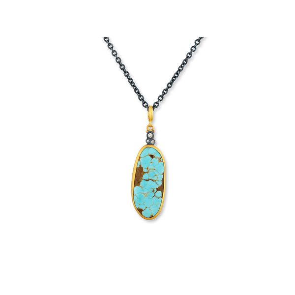 10.17ct Oval Nevada Turquoise Pendant Clark's Diamond Jewelers Coeur d'Alene, ID