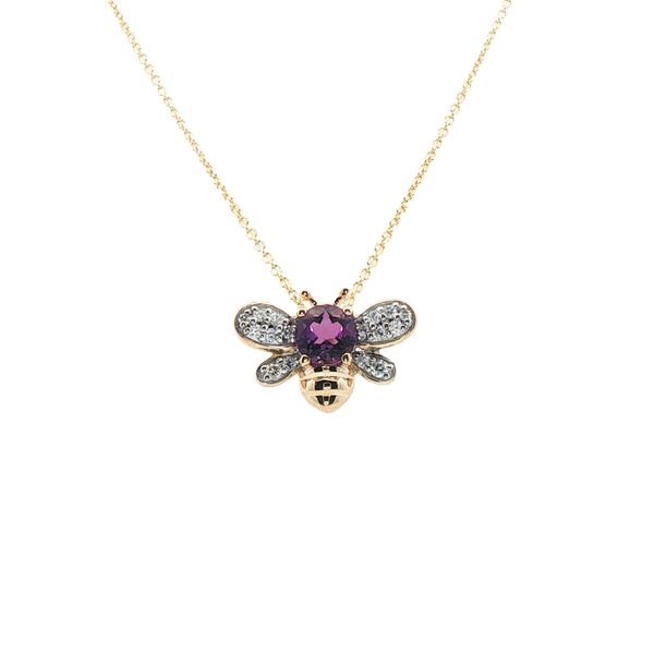 Amethyst Bee Pendant in 14k Yellow Gold Clark's Diamond Jewelers Coeur d'Alene, ID
