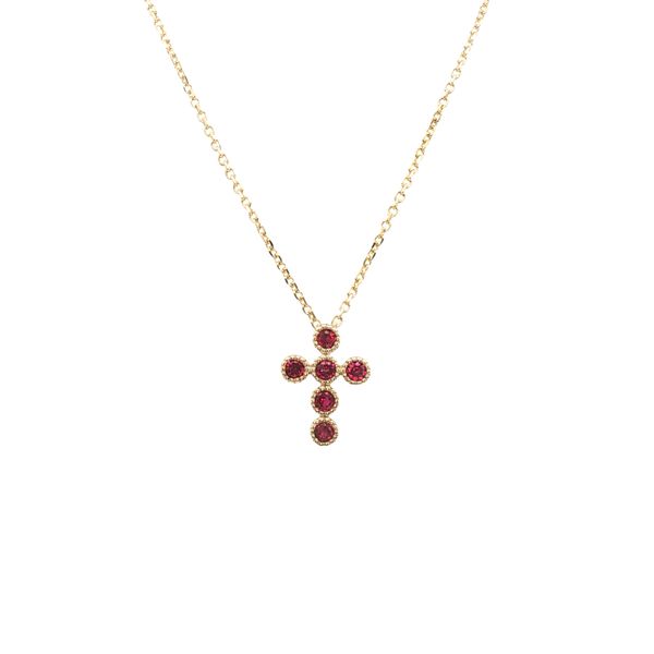 Ruby Cross Pendant Clark's Diamond Jewelers Coeur d'Alene, ID