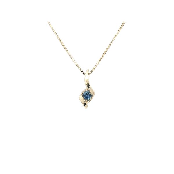 2.3mm Yogo Sapphire Pendant in 14k Yellow Gold Clark's Diamond Jewelers Coeur d'Alene, ID