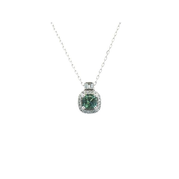 Montana Sapphire Pendant in 10k White Gold Clark's Diamond Jewelers Coeur d'Alene, ID
