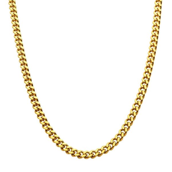 8mm Plated Cuban Chain - 20