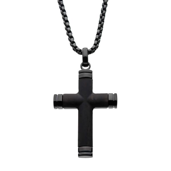 Ebony Wood Cross Pendant - 24