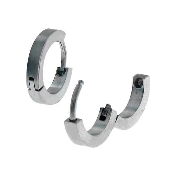 2mm Steel Huggie Earrings Clark's Diamond Jewelers Coeur d'Alene, ID