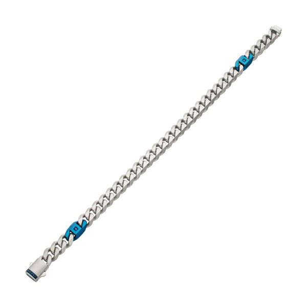 Matte Finish Steel Cuban Bracelet - 8