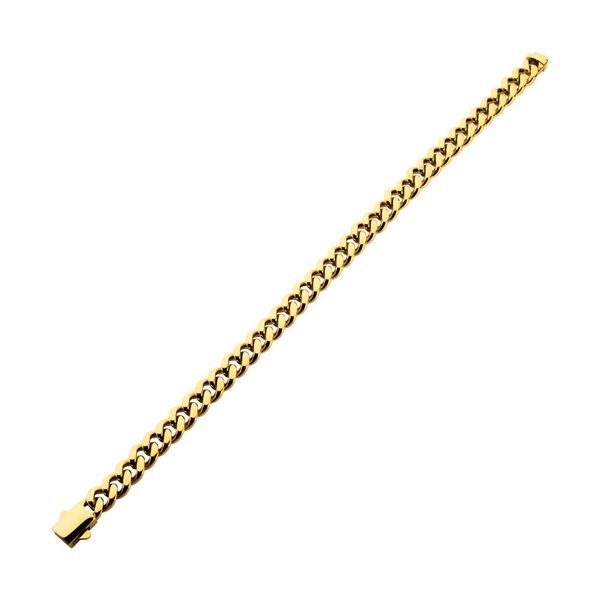 8mm Gold Plated Steel Cuban Bracelet Clark's Diamond Jewelers Coeur d'Alene, ID