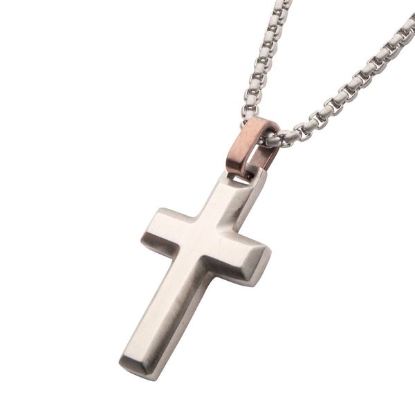 Beveled Cross Pendant - 22