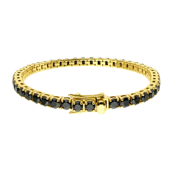 Gold Plated Black Spinel Bracelet Clark's Diamond Jewelers Coeur d'Alene, ID