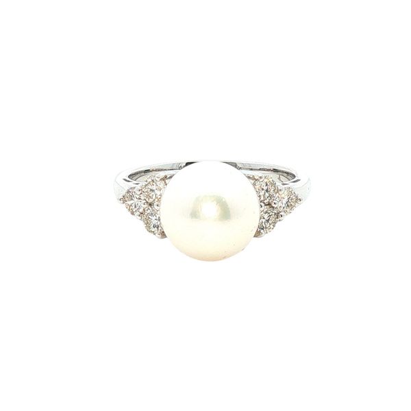 Pearl and Diamond Ring in 14k White Gold Clark's Diamond Jewelers Coeur d'Alene, ID