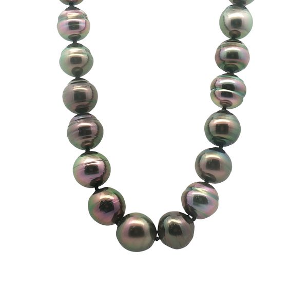 11.5mm Baroque Tahitian Pearl Strand with Diamond Clasp in 14k White Gold Clark's Diamond Jewelers Coeur d'Alene, ID
