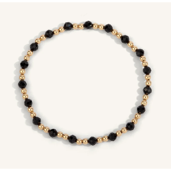 Black Spinel & 14kt Gold Filled Bead Bracelet Clark's Diamond Jewelers Coeur d'Alene, ID
