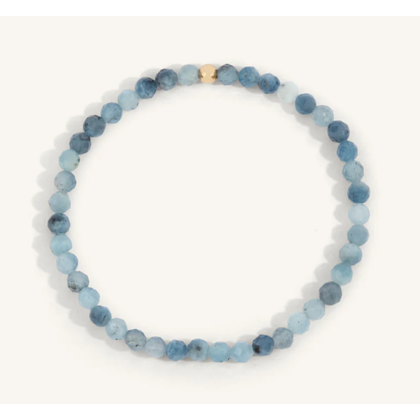 Aquamarine Bead Bracelet - 4MM Clark's Diamond Jewelers Coeur d'Alene, ID