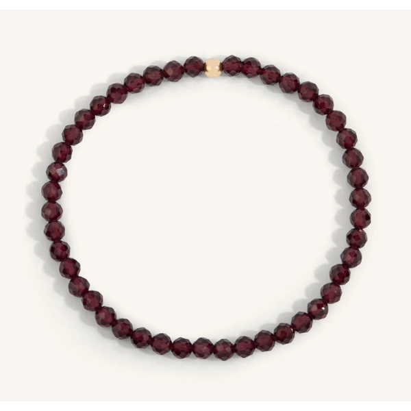 Garnet Bead Bracelet - 4MM Clark's Diamond Jewelers Coeur d'Alene, ID