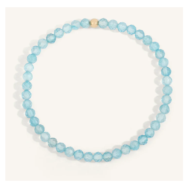 Blue Topaz Bead Bracelet - 4MM Clark's Diamond Jewelers Coeur d'Alene, ID