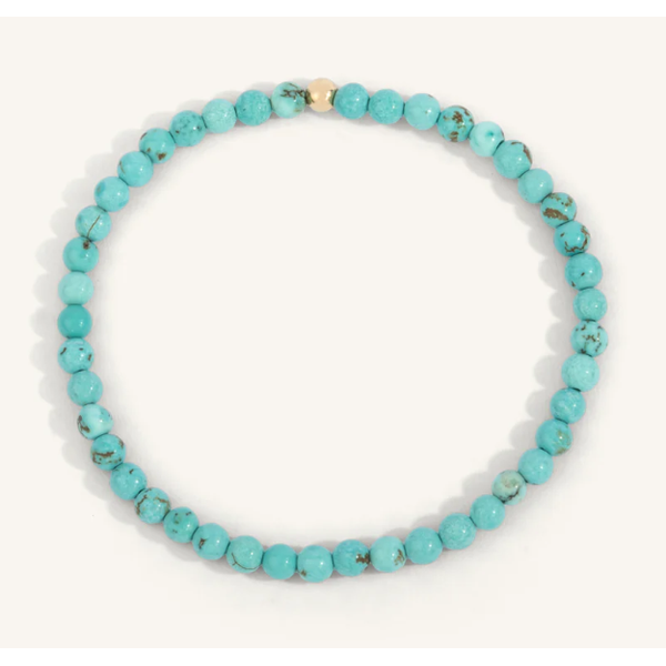 Blue Howlite Gemstone Bead Bracelet - 4MM Clark's Diamond Jewelers Coeur d'Alene, ID