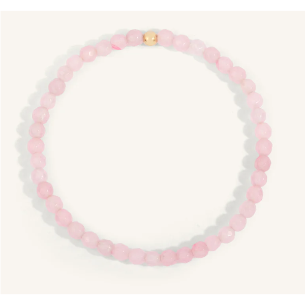 Rose Quartz Gemstone Bead Bracelet - 4MM Clark's Diamond Jewelers Coeur d'Alene, ID