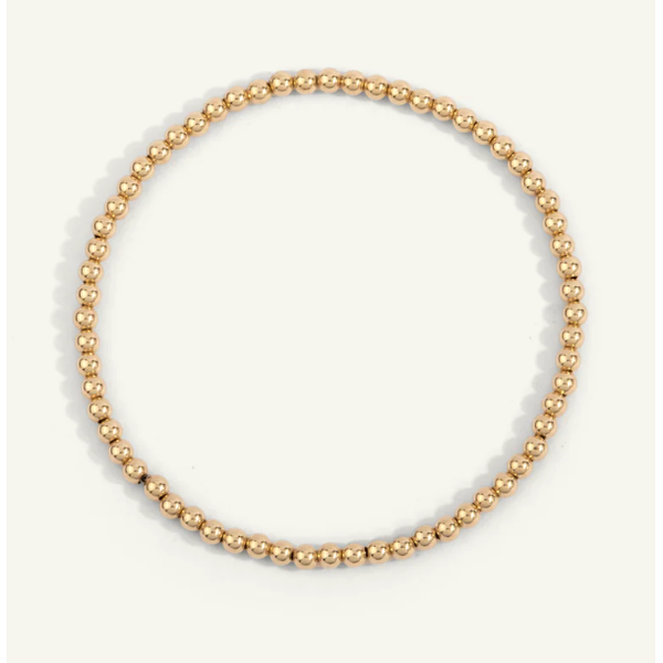 14kt Gold Filled Shine Bright Bead Bracelet - 3MM Clark's Diamond Jewelers Coeur d'Alene, ID