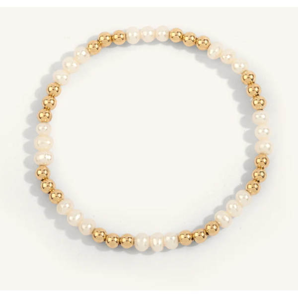 Pearl & 14kt Gold Filled Shine Bright Remix Bead Bracelet - 4MM Clark's Diamond Jewelers Coeur d'Alene, ID