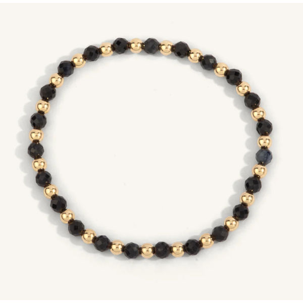 Sapphire & 14kt Gold Filled Harmony Gemstone Bead Bracelet - 4MM Clark's Diamond Jewelers Coeur d'Alene, ID