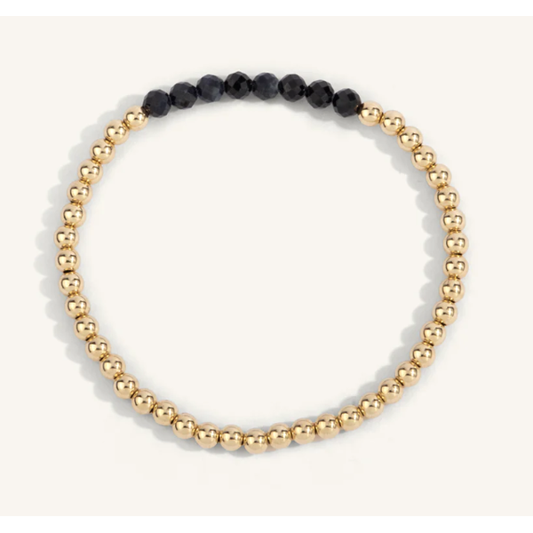 Sapphire September Birthstone Bar Bead Bracelet - 4MM Clark's Diamond Jewelers Coeur d'Alene, ID