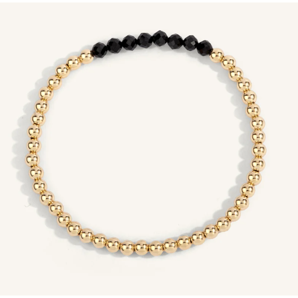Black Spinel Bar Bead Bracelet - 4MM Clark's Diamond Jewelers Coeur d'Alene, ID