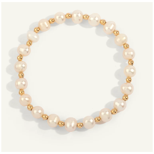 6mm Pearl & 3mm 14kt Gold Filled Bead Bracelet Clark's Diamond Jewelers Coeur d'Alene, ID
