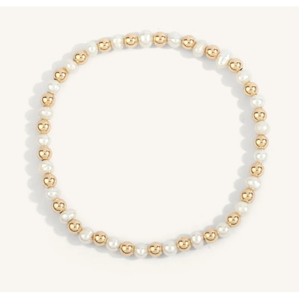 Pearl & 14kt Gold Filled Bead Bracelet - 4MM Clark's Diamond Jewelers Coeur d'Alene, ID