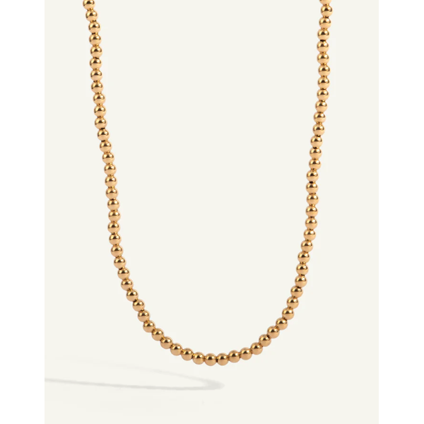 3mm 14kt Gold Filled Bead Necklace 20-22