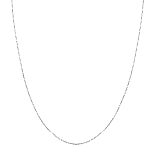 14k White Gold Cable Chain - 18