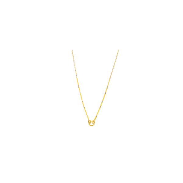 Bar Link and Paperclip Gold Necklace Clark's Diamond Jewelers Coeur d'Alene, ID