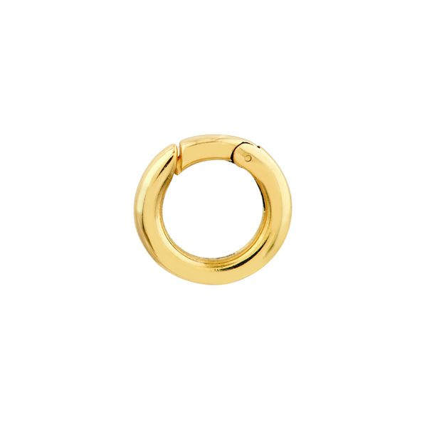 12mm Round Push Lock in 14k Yellow Gold Clark's Diamond Jewelers Coeur d'Alene, ID